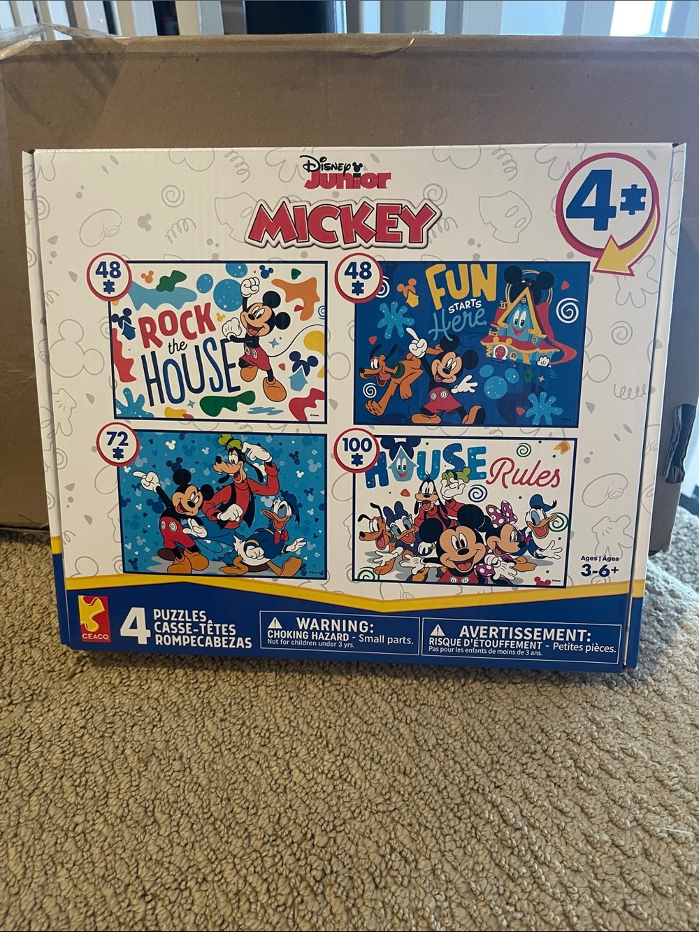 Disney Mickey 4-Pack Puzzle Set - Blue, Red, White